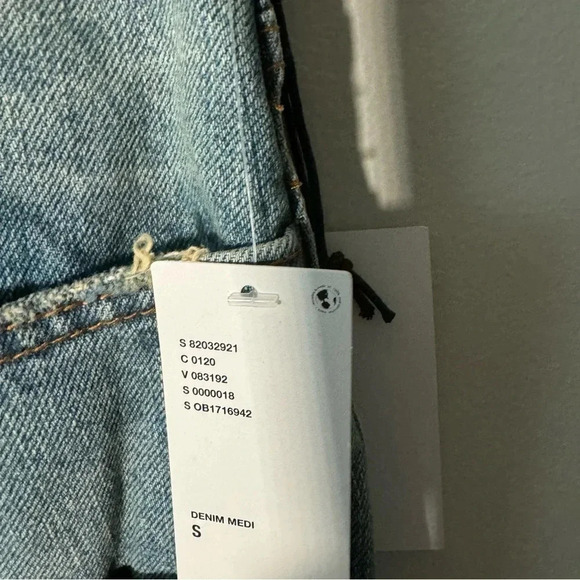 NWT  URBAN OUTFITTERS DENIM MAXI SKIRT with high slit S - Picture 5 of 7